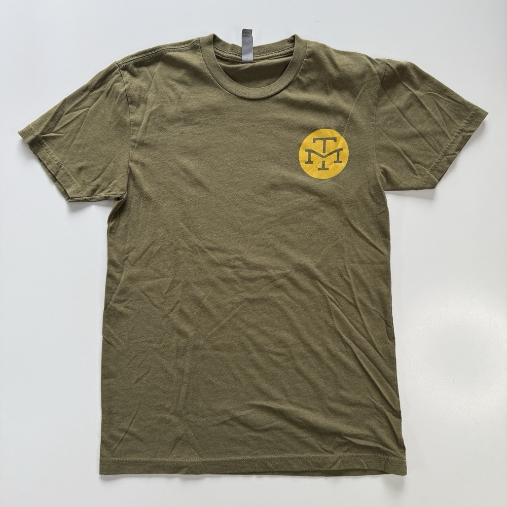 MODERN TIMES Beer Logo T-Shirt Unisex XS Green Yellow Tee Crew Neck Soft